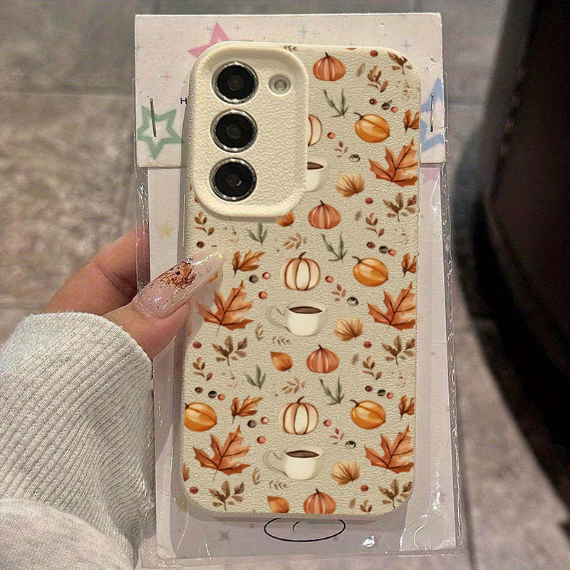 Samsung Galaxy A55 - Outono abóbora café ilustração caso para