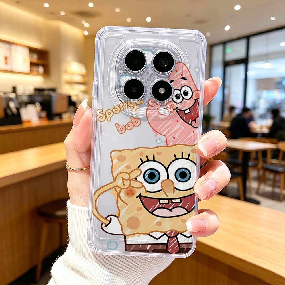 Xiaomi Poco X6 - Capa Protetora Transparente de Desenho Animado