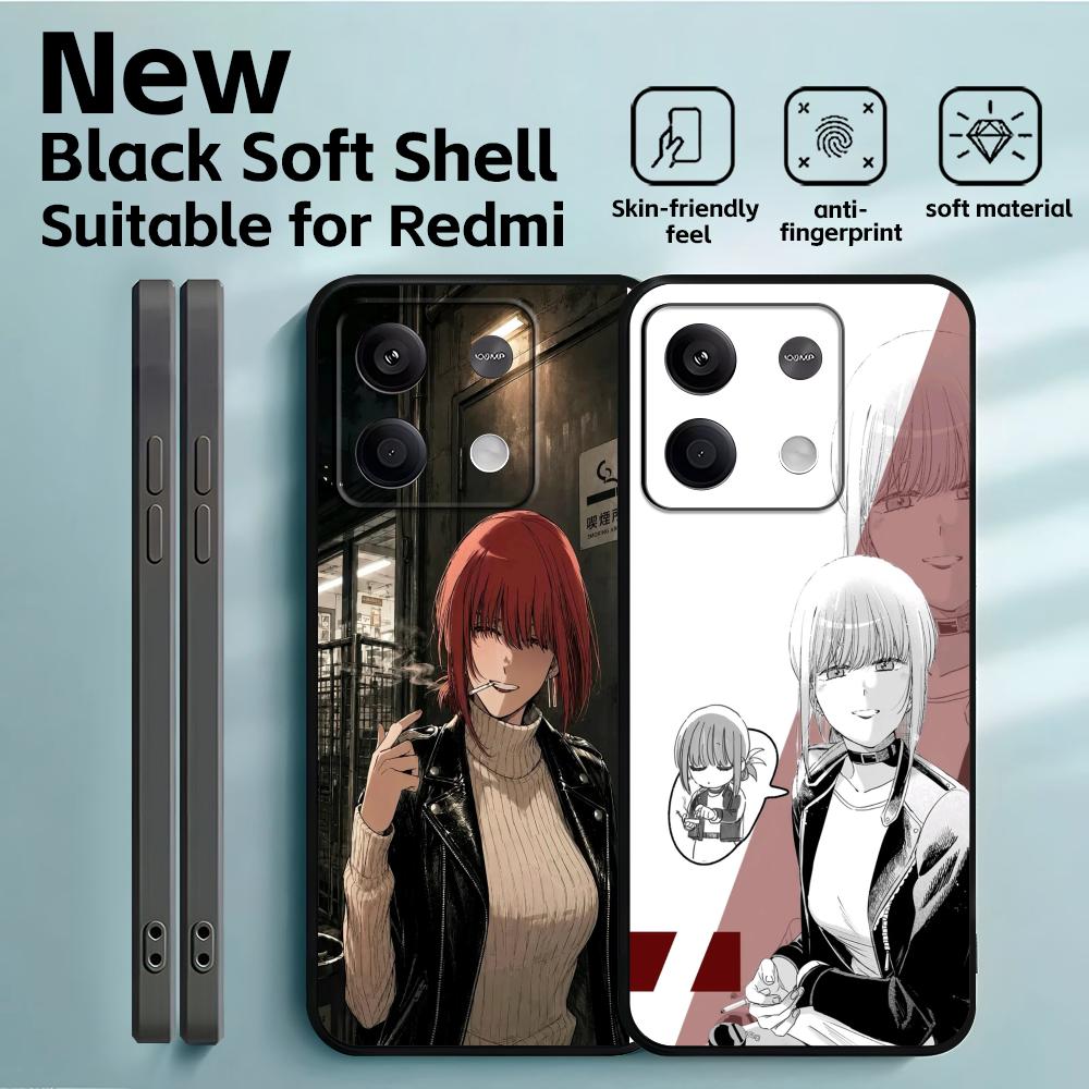 Xiaomi Redmi Note 14 - Capa de Celular Preta Macia para