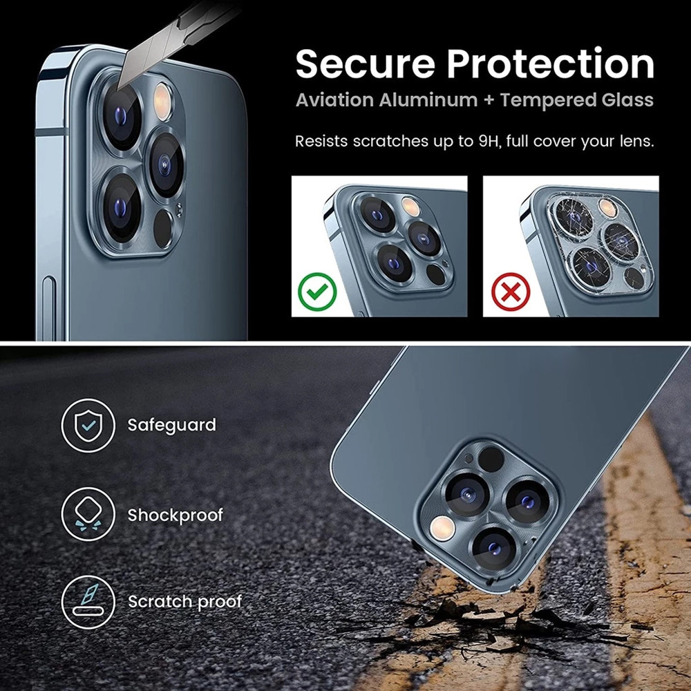 5PCS Protetor de Lente de Câme - Tempered Glass Screen 9H avaliação e preço