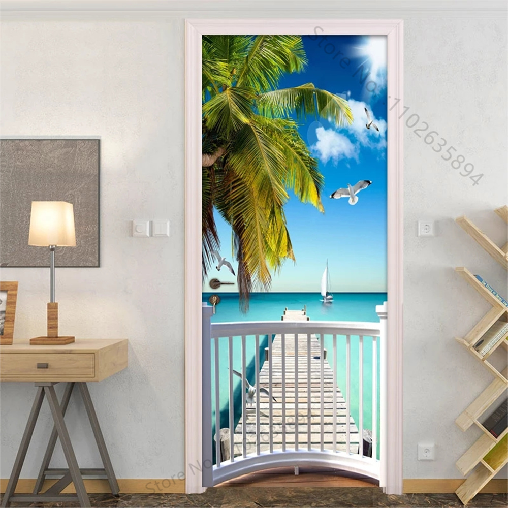 Cenário natural praia cachoeir - Full Cover Adhesive avaliação e preço